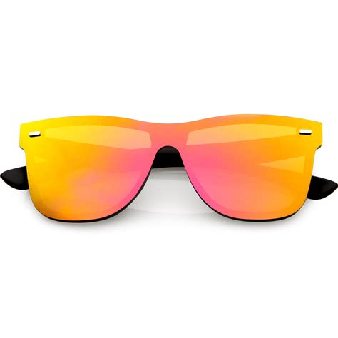 rimless mirrored sunglasses